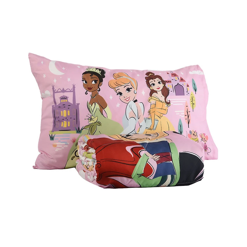 Ensemble de literie 2 Articles Princesses pour Enfant, comprenant une Couette et une Taie d'Oreiller