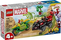 LEGO Marvel Spidey And His Amazing Friends Spin and Electro Dinosaur Vehicle Chase - Preschool Building Toy - 11198
