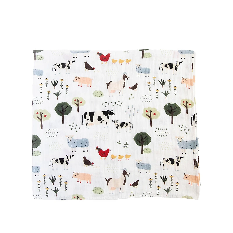 Red Rovr-Organic Cotton Muslin Swaddle Blanket