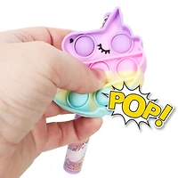 Baume à Lèvres avec Jeu Tactile Porte-Clés - Licorne