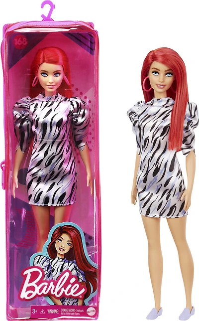 Barbie - Fashionistas - Poupée168, buste petit, cheveux longs roux