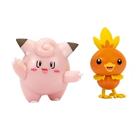 Pokémon Battle Figure Pack - Torchic and Clefairy