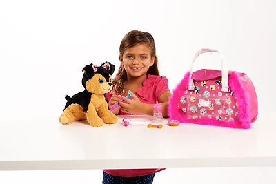 Barbie - Kiss And Care Pet Doctor Set - Black Brown Puppy