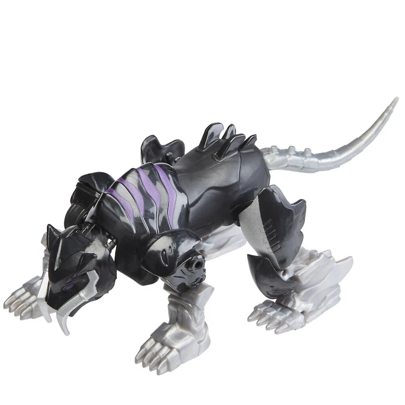 Marvel Mech Strike Mechasaurs, figurine Black Panther de 10 cm avec Sabre Claw Mechasaur, jouet de super-héros