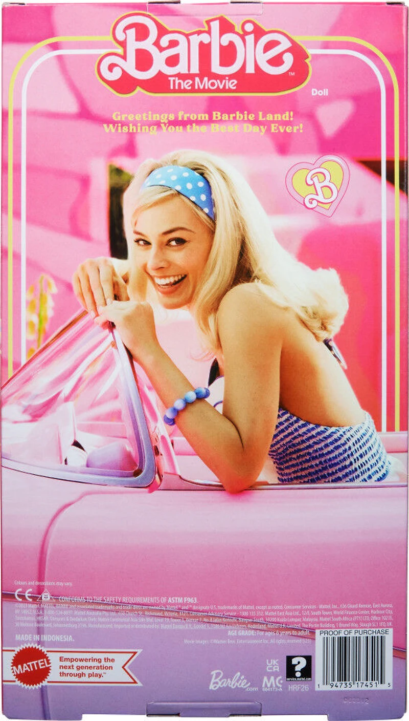 Barbie - Film - Poupée de coll. - Barbie, carreaux, Margot Robbie