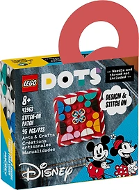 LEGO DOTS  Disney Mickey Mouse and Minnie Mouse Stitch-on Patch 41963 Kit (95 Pieces)