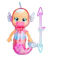 Cry Babies Tiny Cuddles - Sirènes Delphine - Poupée bébé de 9 po | Pyjama métallique avec queue de sirène