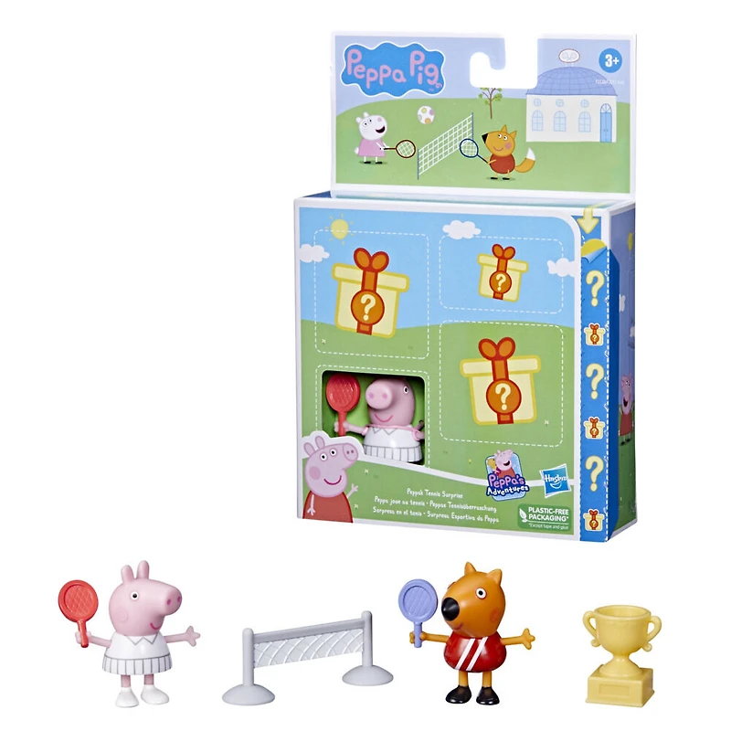 Peppa Pig Peppa's Adventures Peppa's Tennis Surprise Figure and Accessory Set