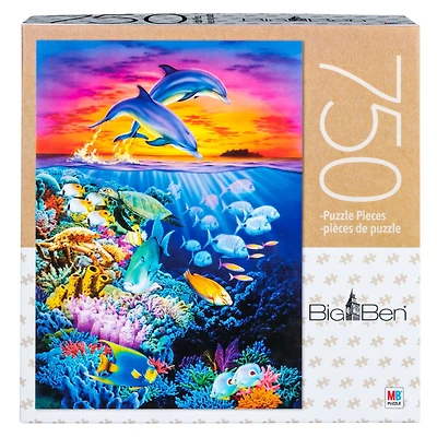 Big Ben 750-Piece Adult Jigsaw Puzzle - Sunset Leap