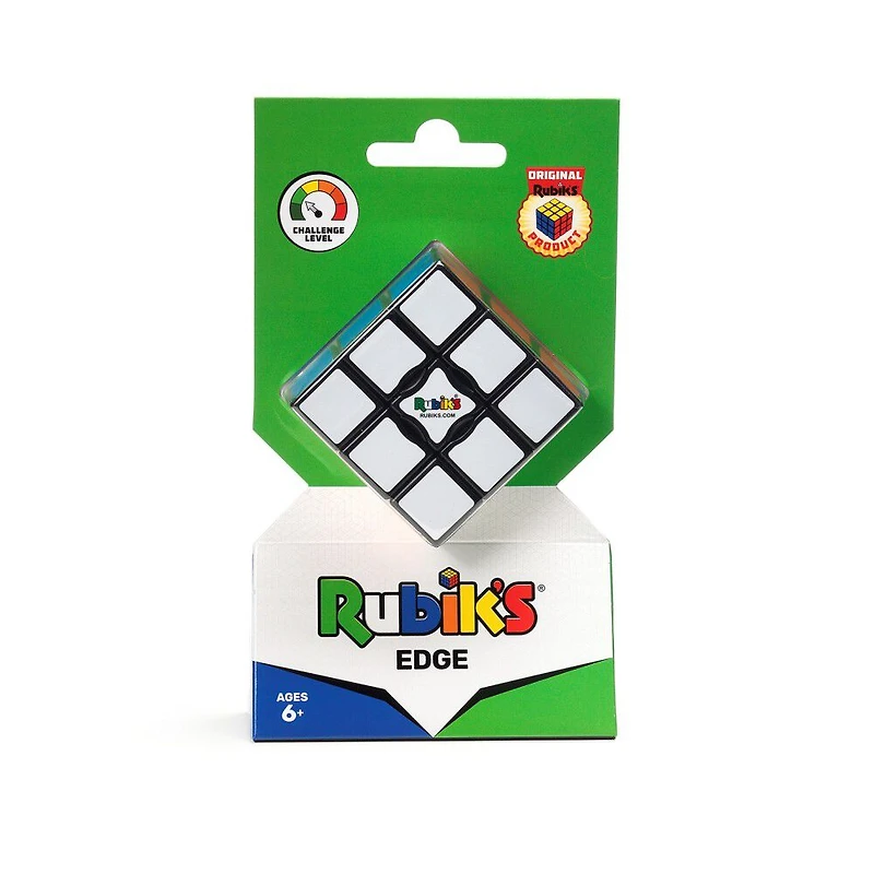 Rubik's Edge 3x3x1 Rubik's Cube for Beginners, Single Layer Puzzle Toy