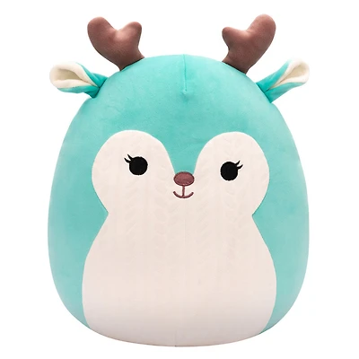Squishmallows 12" Plush - Lopsang the Teal Fawn with Cream Embossed Cable Knit Belly