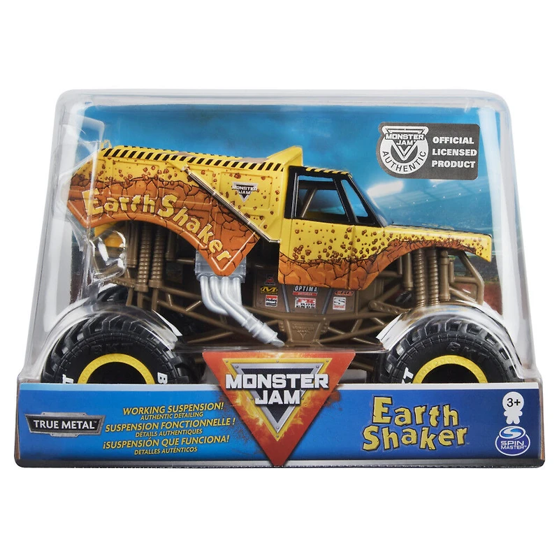 Monster Jam, Monster truck Earth Shaker officiel, véhicule en métal moul