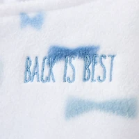 HALO SleepSack Swaddle - Micro Fleece - Blue Bowties - Small