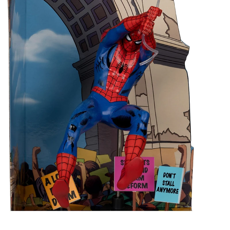 Marvel Spider-Man à l'échelle 1:10 avec étiquette dorée (The Amazing Spider-Man #68)
