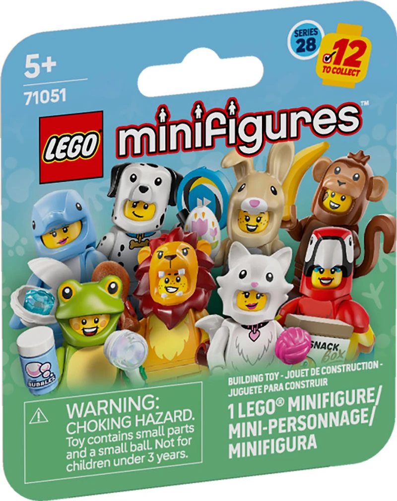 LEGO Minifigures Animaux Série 28, Boîtes Mystères, Jouet de Petit Animal à Collectionner pour les 5 Ans et Plus 71051