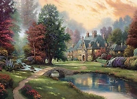 Ceaco Thomas Kinkade 1000 Pièces Puzzle Lakeside Manor