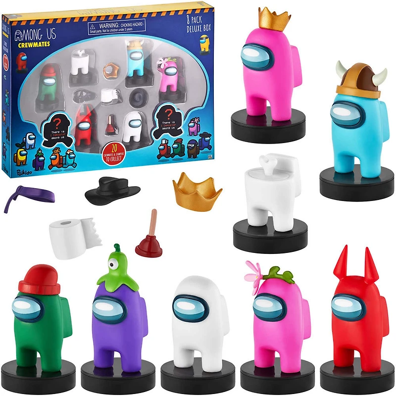 Ensemble de luxe de 8 figurines Coéquipiers Among Us