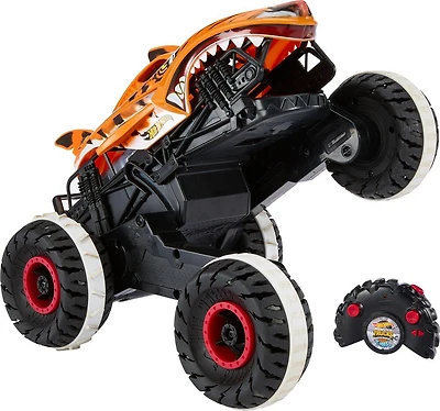 Hot Wheels - Monster Trucks - Véhicule téléguidé - HW Unstoppable Tiger Shark