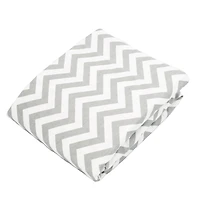 Kushies Drap Contour pour Parc Coton Flanelle Chevron Gris