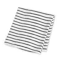 Lulujo - Couverture à emmailloter en mousseline bambou - Rayures brouillonnées.