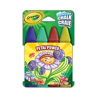 Crayola - Craies pour trottoir - Petal Power - 4 couleurs - Les couleurs varient