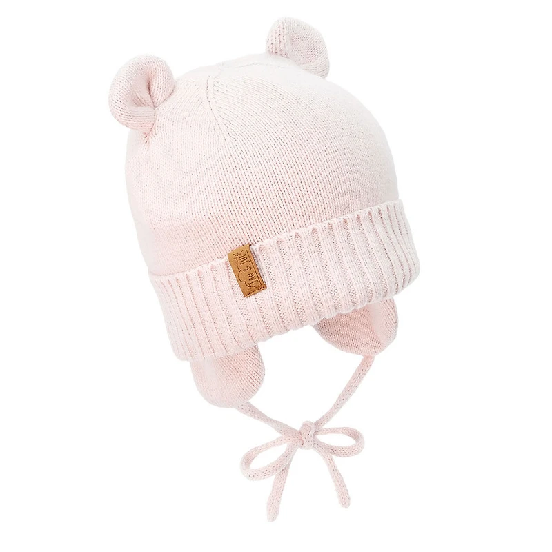 Chapeaux Tricotés Ours pour Enfants | Rose Clair