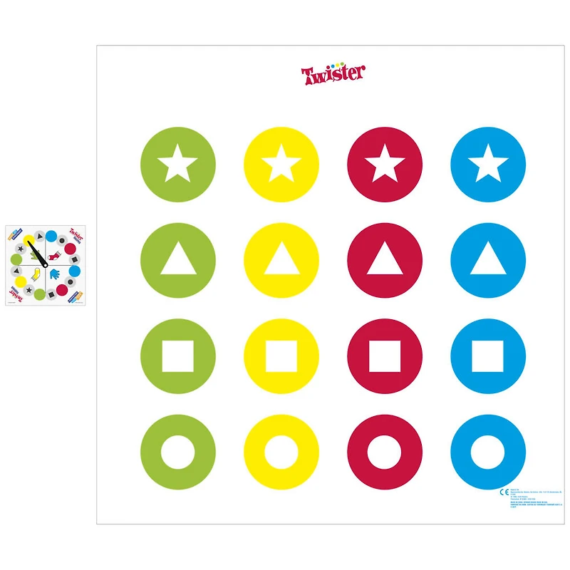 Ready Set Discover, Twister Shapes (formes), jeu avec tapis, association de formes et de couleurs, enfants d'âge préscolaire