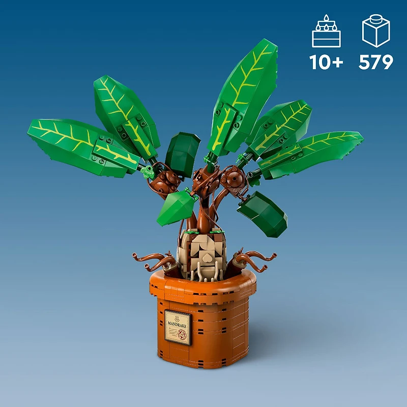 LEGO Harry Potter Mandrake Plant Toy Figure and Pot, Magical Gift Idea for Kids 76433