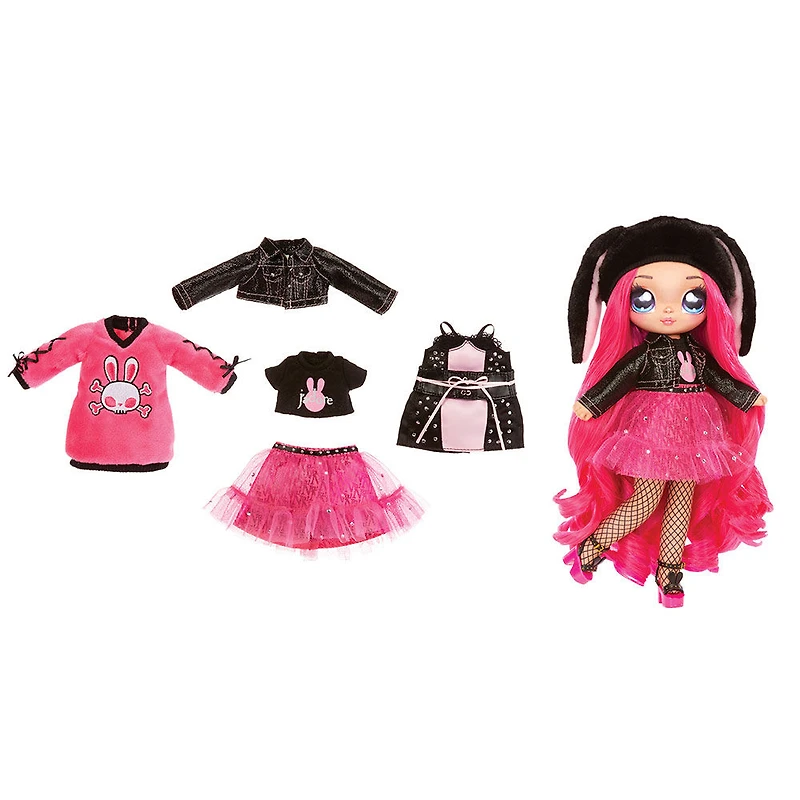 Na! Na! Na! Surprise Ultimate Surprise Black Bunny with New Taller Doll and 100+ Mix & Match Looks