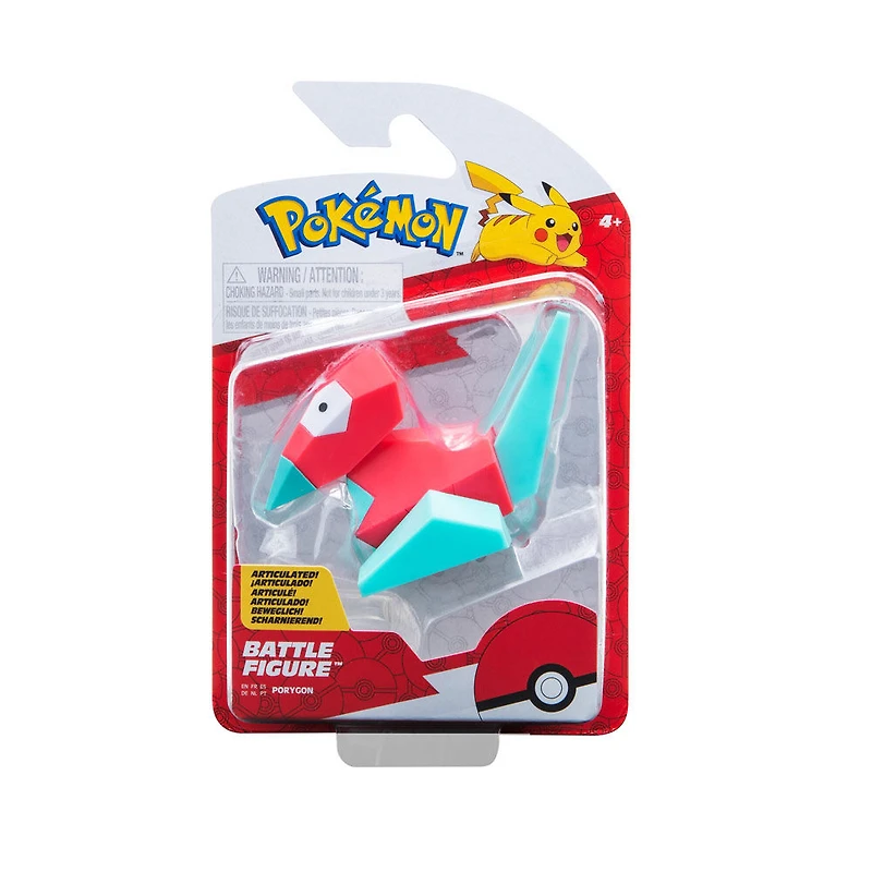 Ensemble de figurine de combat Pokémon - Porygon avec support