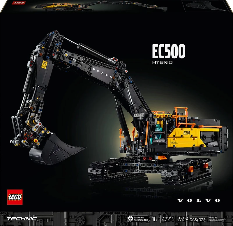 LEGO Technic L'Excavatrice Volvo EC500 Hybrid, Véhicule de Chantier Motorisé, Cadeau pour Adultes 42215