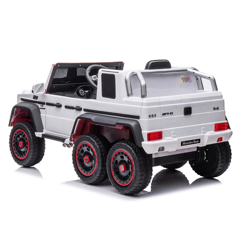 Kidsvip 12V Mercedes 6X6 W/ Rc- Whitee - Édition anglaise