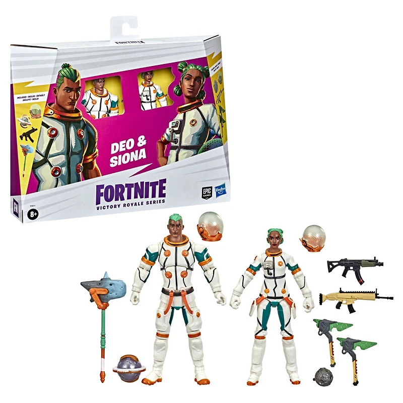 Fortnite Victory Royale Series, pack Battle Royale, figurines de collection articulée Deo et Siona - Notre exclusivité