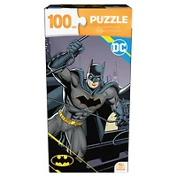 DC Comics, Puzzle Batman de 100 pièces, Super-héros Gotham Batmobile, produit promotionnel du film dans une boîte verticale pour un rangement facile, pour adultes et enfants à partir de 4 ans