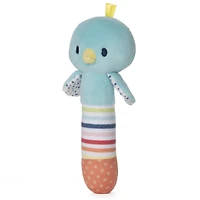Baby GUND, Hochet en peluche Tinkle Crinkle, Oiseau pour stimulation sensorielle, 14 cm