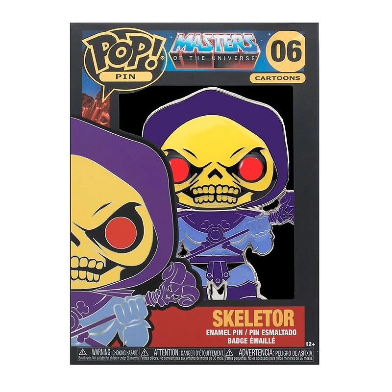 Badge émaillé Skeletor GID eyes par Funko Pop! Les Maîtres de l'univers