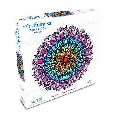 Mindful Living 500 piece Mandala Puzzle "Balance" - English Edition