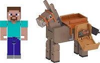 Minecraft-Steve et l'Âne-Coffret avec 2figurines et accessoires