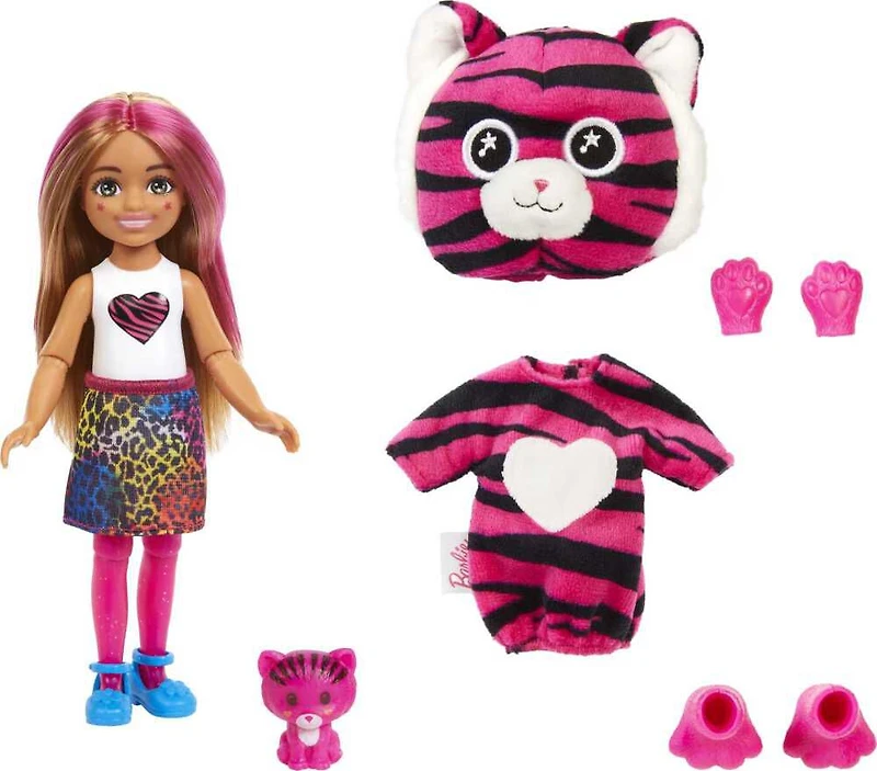 Barbie Chelsea Cutie Reveal Série Jungle-Poupée tigre
