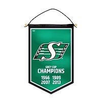 Banniere victoire des Saskatchewan Roughriders de la LCF (12 pouces sur 18 pouces)