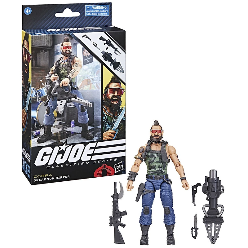 G.I. Joe Classified Series, figurine de collection Dreadnok Ripper 102, de 15 cm