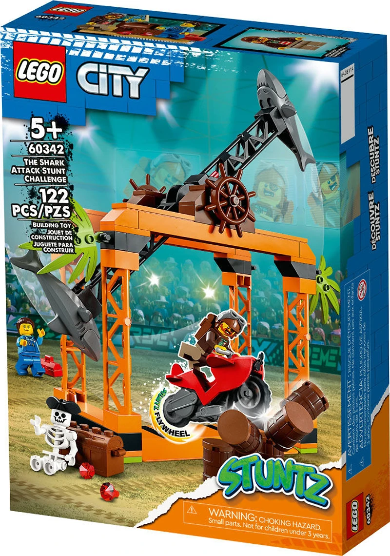 LEGO City The Shark Attack Stunt Challenge 60342 Building Kit (122 Pieces)