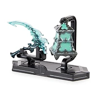 League of Legends, Official Thresh Scythe and Lantern Collectible with Display Base, True Metal Weaponry, First Edition Collectible Grade