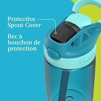 Contigo Aubrey Kids Leak-Proof Spill-Proof Water Bottle, Juniper Jade Vine, 14 oz