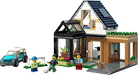LEGO City La maison familiale et la voiture électrique 60398 Ensemble de jeu de construction (462 pièces)