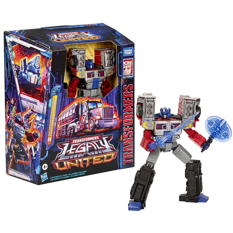Transformers Generations Legacy United, figurine G2 Universe Laser Optimus Prime classe Leader