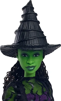 Mattel Universal Wicked Elphaba Fashion Doll & Accessories with Green Skin, Braided Black Hair, Posability & Removable Ballroom Look