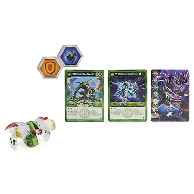 Bakugan Evolutions, Sectonoid (Diamant), Bakugan True Metal Platinum Series, 2 BakuCores et carte Personnage