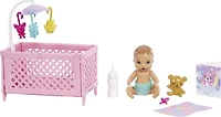 ​Barbie Skipper Babysitters Playset with Skipper Doll, Baby Doll with Sleepy Eyes, Crib and Accessories