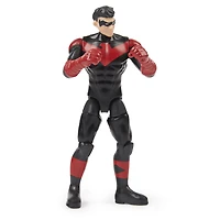 BATMAN, Figurine articulée NIGHTWING de 10 cm avec 3 accessoires mystère, Mission 4